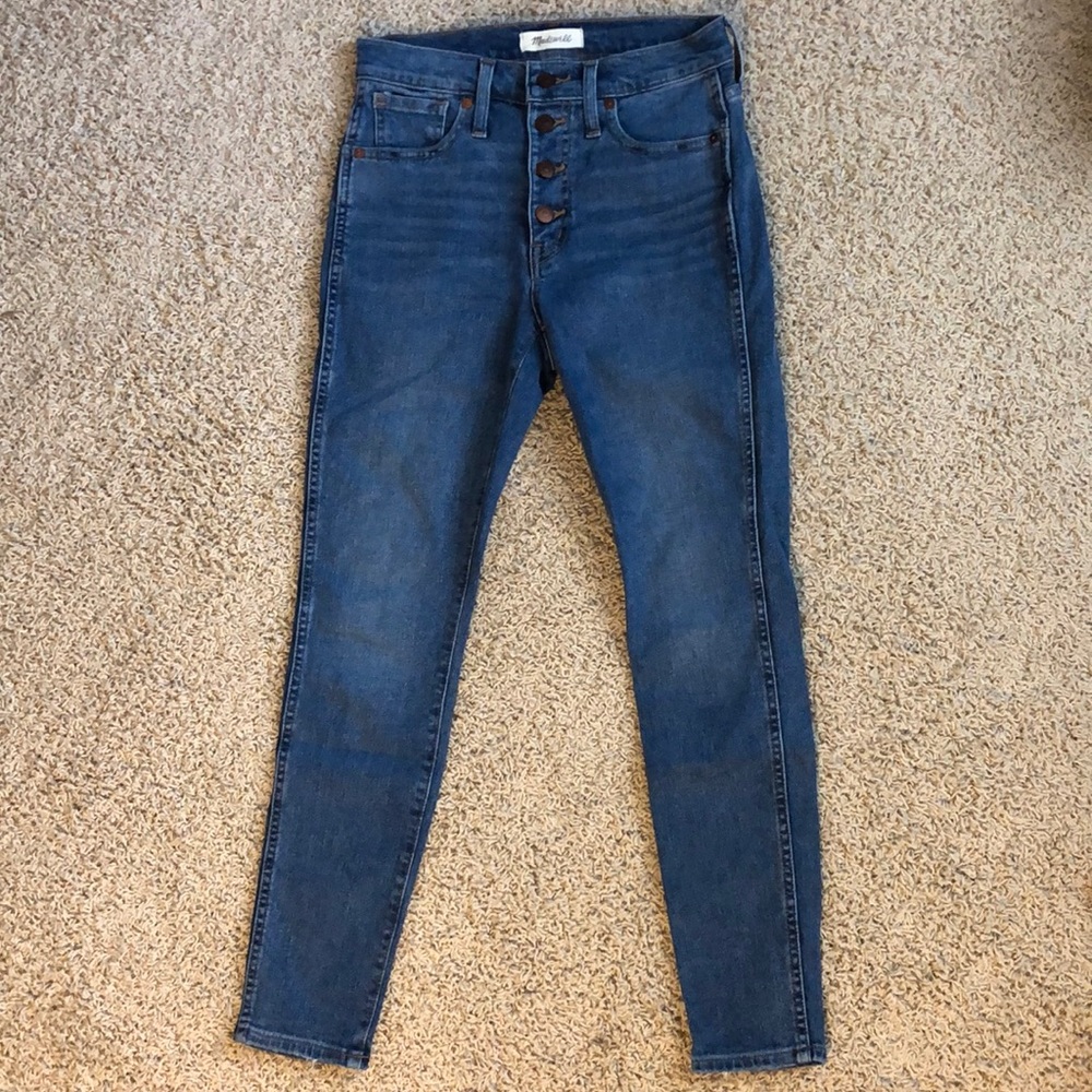 Madewell Button Front Petite 10” High Rise Skinny Jean